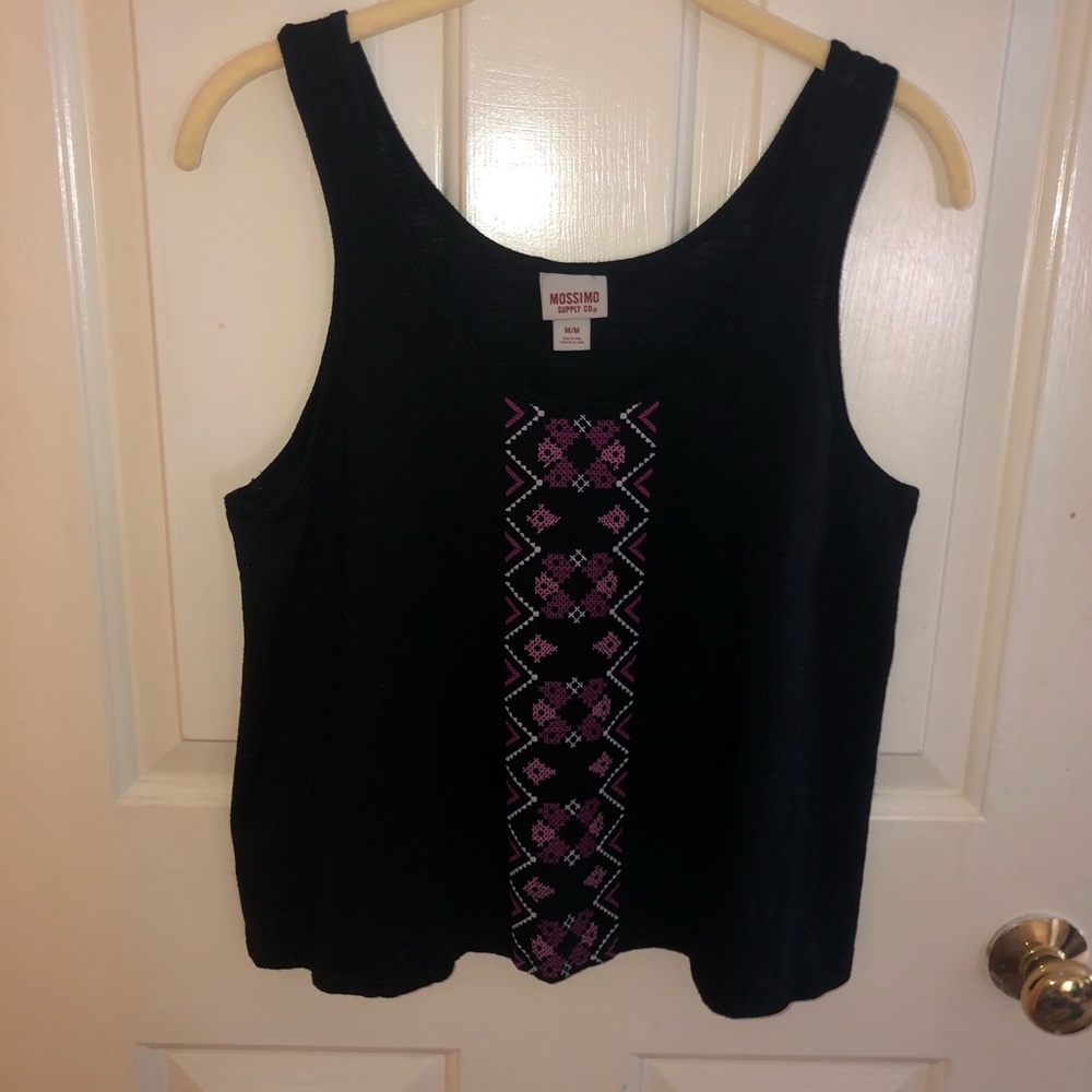 Mossimo Supply Co. | Black Tank With Design